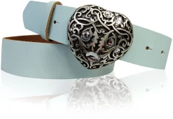 SWEETHEART: Gürtel mit funkelnder Strass Herz Gürtelschnalle 3,5 cm