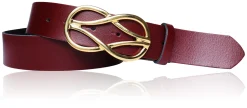TOLEDO Damen Ledergürtel 4 cm mit goldener Schmuckschnalle, echt vergoldet