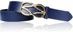 TOLEDO Damen Ledergürtel 4 cm mit goldener Schmuckschnalle, echt vergoldet
