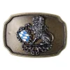 Trachten Gürtelschnalle, Bayerisches Wappen für 4 cm Gürtel, hand emailliert