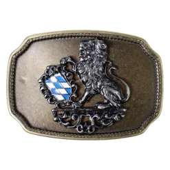 Trachten Gürtelschnalle, Bayerisches Wappen für 4 cm Gürtel, hand emailliert