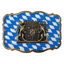 Trachten Gürtelschnalle, Bayerisches Wappen für 4 cm Gürtel, Emaille