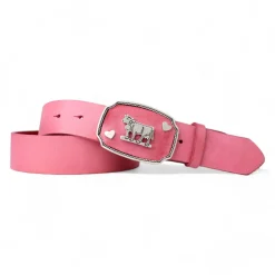 Trachtengürtel für Damen, Gürtelschnalle mit Leder und Zierteilen, Vollleder, 4cm