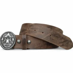 Trachtengürtel für Damen mit Löwen Wappen Brosche