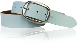 VARESE modischer Damen Ledergürtel, 4 cm, Altsilberschnalle viele Farben, echt Leder
