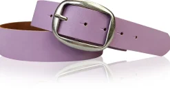 VARESE modischer Damen Ledergürtel, 4 cm, Altsilberschnalle viele Farben, echt Leder