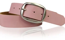 VARESE modischer Damen Ledergürtel, 4 cm, Altsilberschnalle viele Farben, echt Leder
