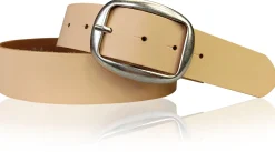 VARESE modischer Damen Ledergürtel, 4 cm, Altsilberschnalle viele Farben, echt Leder