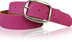 VARESE modischer Damen Ledergürtel, 4 cm, Altsilberschnalle viele Farben, echt Leder