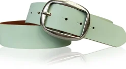 VARESE modischer Damen Ledergürtel, 4 cm, Altsilberschnalle viele Farben, echt Leder