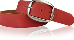 VARESE modischer Damen Ledergürtel, 4 cm, Altsilberschnalle viele Farben, echt Leder