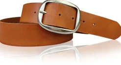 VARESE modischer Damen Ledergürtel, 4 cm, Altsilberschnalle viele Farben, echt Leder