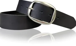VARESE modischer Damen Ledergürtel, 4 cm, Altsilberschnalle viele Farben, echt Leder
