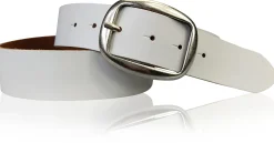 VARESE modischer Damen Ledergürtel, 4 cm, Altsilberschnalle viele Farben, echt Leder