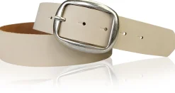 VARESE modischer Damen Ledergürtel, 4 cm, Altsilberschnalle viele Farben, echt Leder