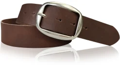 VARESE modischer Damen Ledergürtel, 4 cm, Altsilberschnalle viele Farben, echt Leder