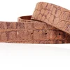 Wechselgürtel 4 cm, Büffel Vollleder, Cayman Prägung, Gürtel ohne Gürtelschnalle