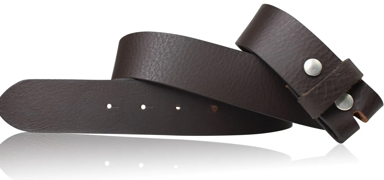 Wechselgürtel 4 cm, Druckknopfgürtel echt Büffellleder