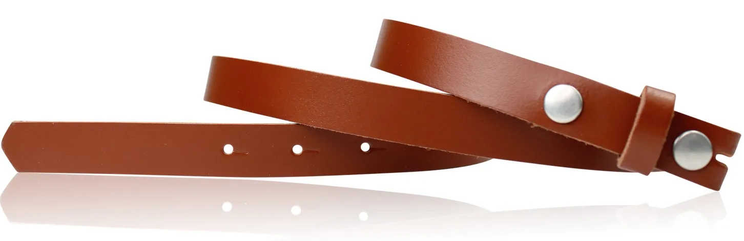 Wechselgürtel 2,5 cm, Gürtel ohne Gürtelschnalle, Gürtel mit Druckknopf