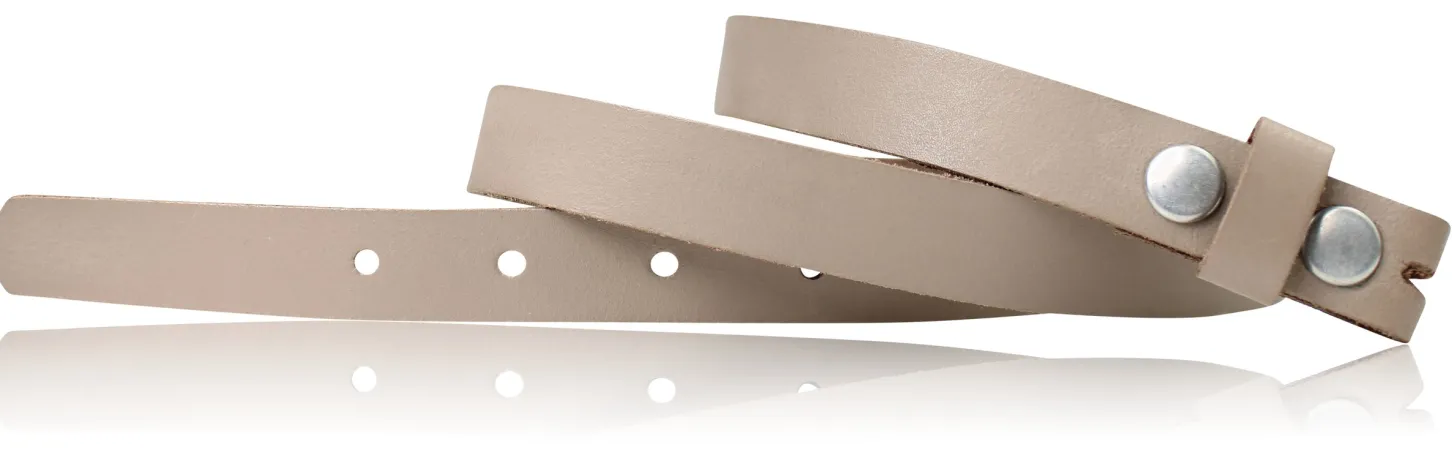 Wechselgürtel 2,5 cm, Gürtel ohne Gürtelschnalle, Gürtel mit Druckknopf