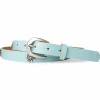 WIESNFREUDE Trachtengürtel für Damen mit Edelweiß aufgenietet, 2,5 cm