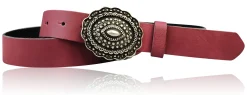 ZÜRS Landhaus Gürtel Damen 3 cm verzierte Gürtelschnalle echt Leder